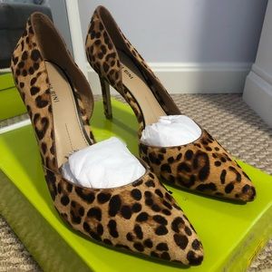 Gianni Bini Venicia Leopard print calf hair d’Orsay Pumps. Size 9.5